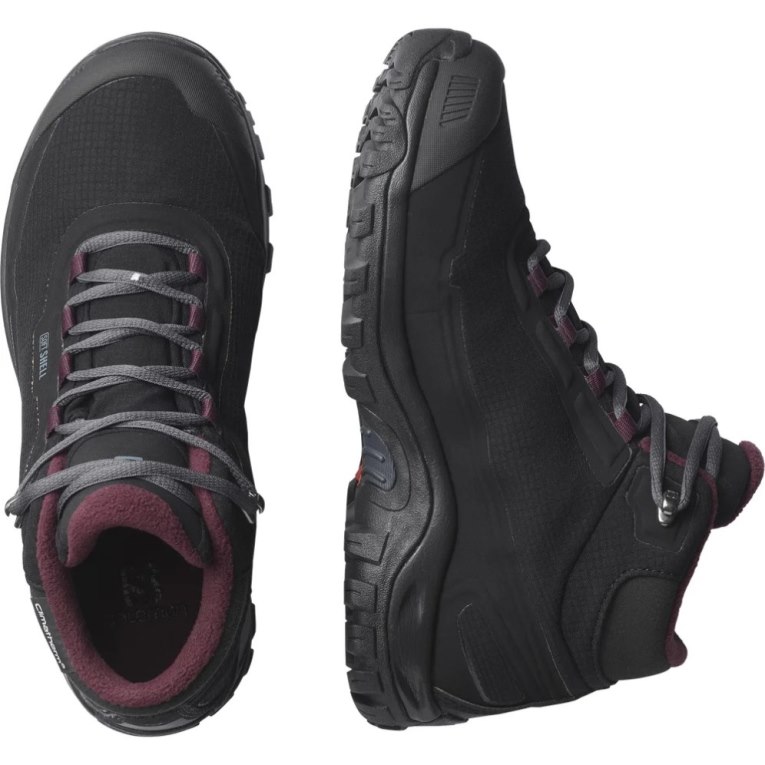 Salomon Shelter CSWP Women's Winter Boots Black | CA 62O79